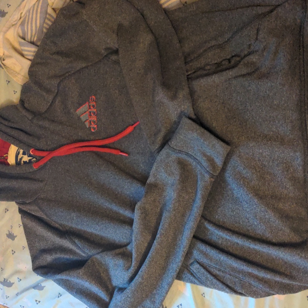 Adidas Sweater Hood Pockets Ultimate Hoodie Large 06/13
